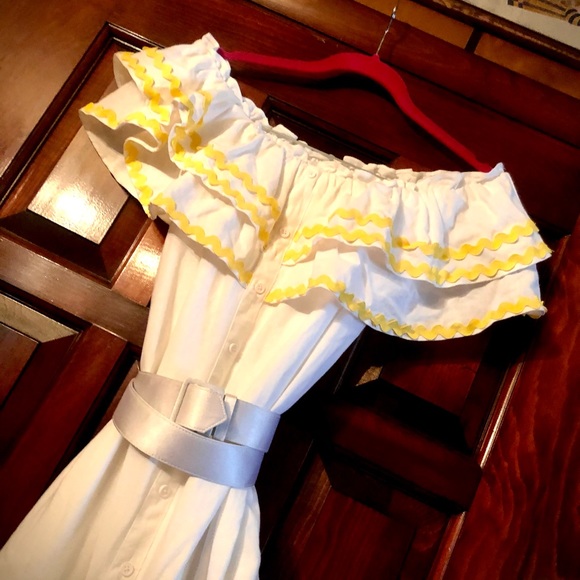 New NWT White off the shoulder linen midi/maxi dress size XS/S - Picture 1 of 10